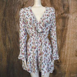 AUGUSTE DRESS FLORAL BELL SLEEVE BOHO DRESS